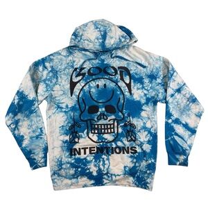 Nav x XO The Weeknd Good Intentions Blue Tie Dye Pullover Hoodie Men's Large